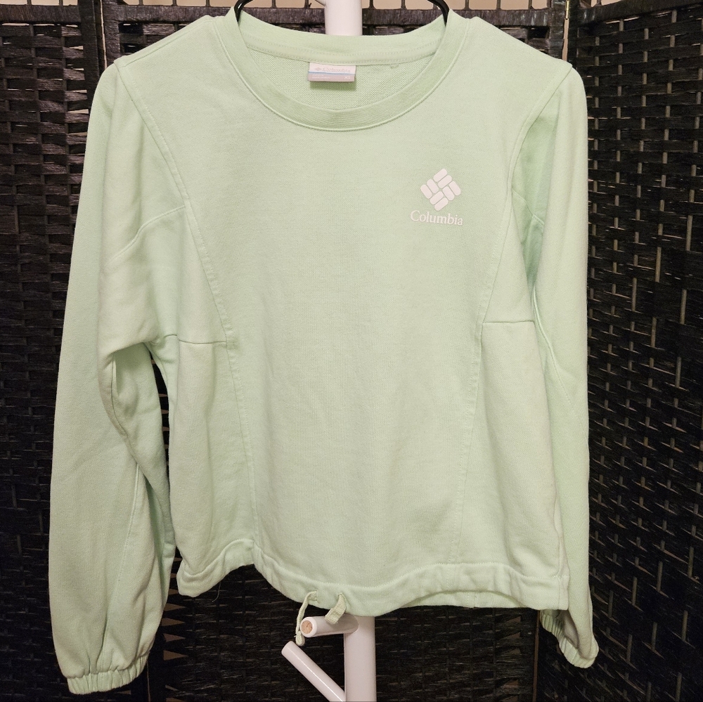 Columbia Lime Green Active Sweatshirt Oversized